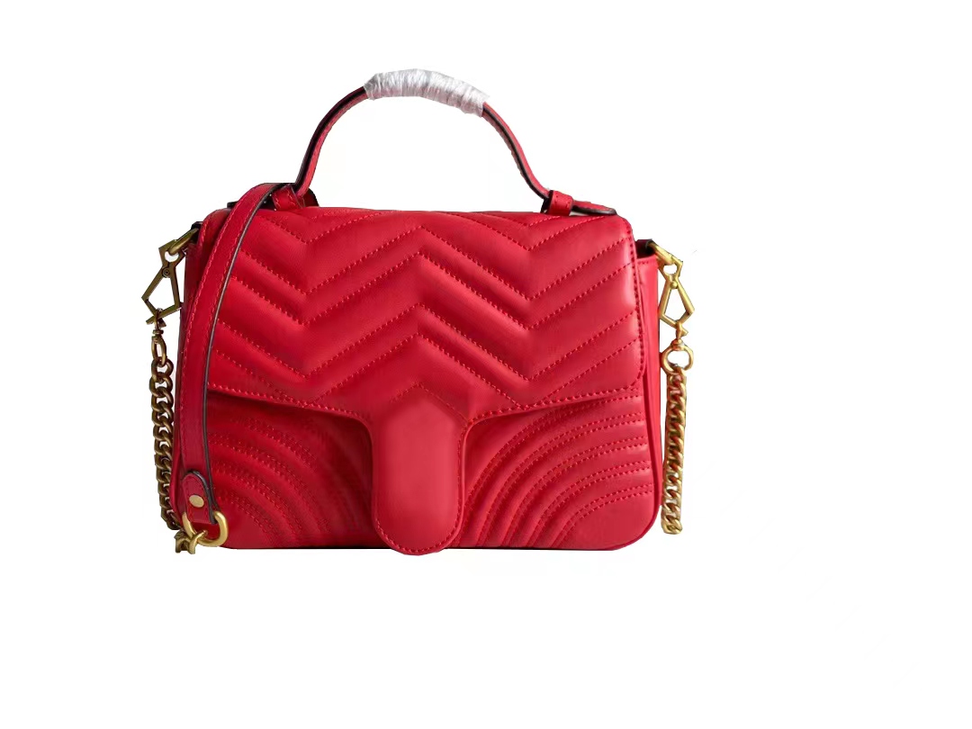 

Classic High Quality Fashion Luxurys Designers totes purses Women Mar mont handbag Woven Tote handbags Shoulder Bags crossbodys purse free ship, Red #498110
