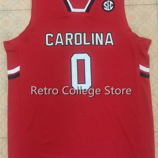 

Xflsp #0 Sindarius Thornwell South Carolina Gamecocks College Retro Throwback Basketball Jersey Customize any size number and player name, Red