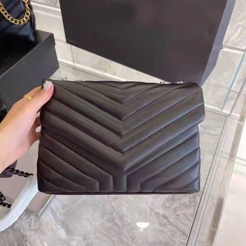 

Designer handbags HOT square fat LOULOU metal chain women's bag large capacity one shoulder high quality quilted messenger flap messenger bags, Contact seller to see detailed photos