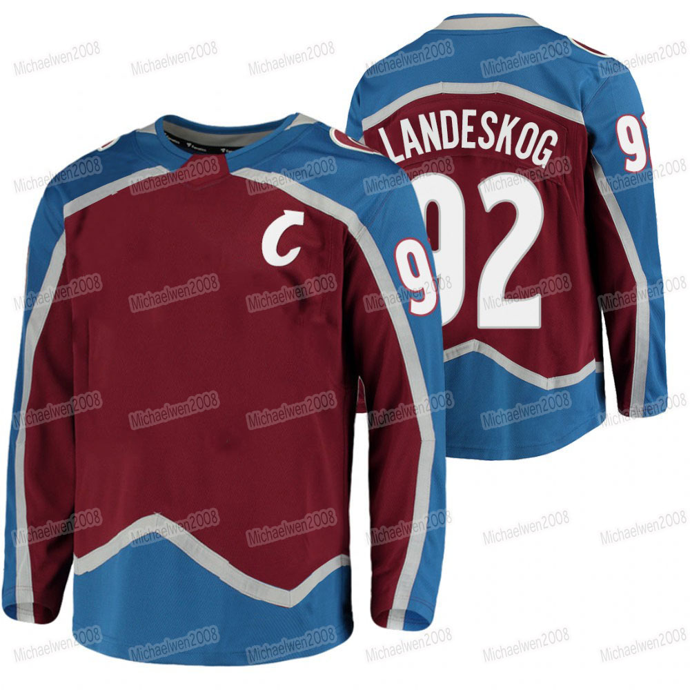 

Cale Makar 2022 Jersey Nathan MacKinnon Nazem Kadri Mikko Rantanen Gabriel Landeskog Sakic Devon Toews Darcy Kuemper, Men(with patch)