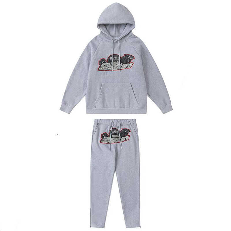 

Trapstar Sweat-shirt Capuche Brod Pour Hommes Et Femmes Ensemble De 2 Pices Streetwear La Mode Survtement Jogging Sudadera, Black