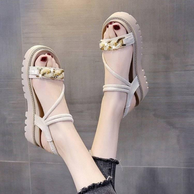 

Dress Shoes Summer Sandals Women Breathable Flat Girls Beach Clogs Casual Outdoor Open Toe Slippers Sandalias Mujer 2022Dress, Beige