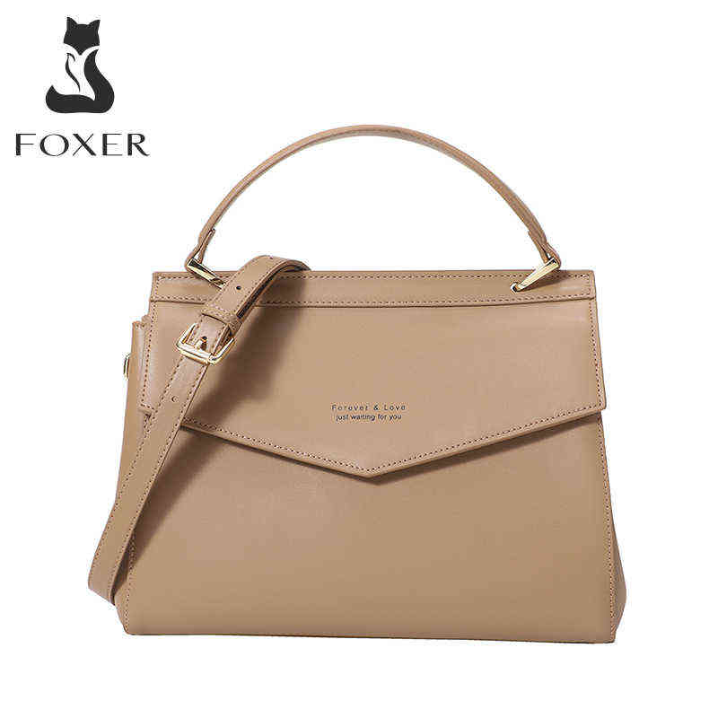 

Foxer Female Luxury Split Leather Crossbody Bags Handbag Lady Simple Office Women Elegant Commuter Stylish Shoulder, This item does not ship