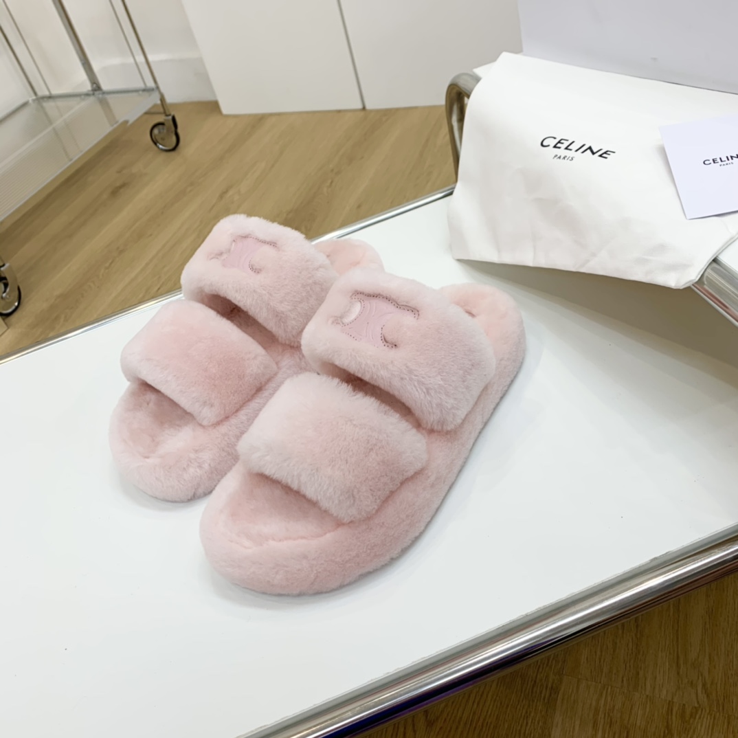 

Top quality brand designer classic atmospheric lamb wool hotel seaside women's slippers brand designer fashion beach outdoor men's slippers