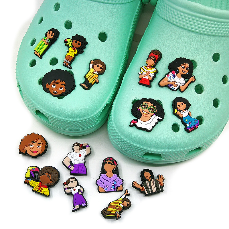 

Wholesale encant Croc Charms Hispanic Latino Shoe Charms Parts Accessories with Buckle Clog Pins for Teens Girls Boys Adult