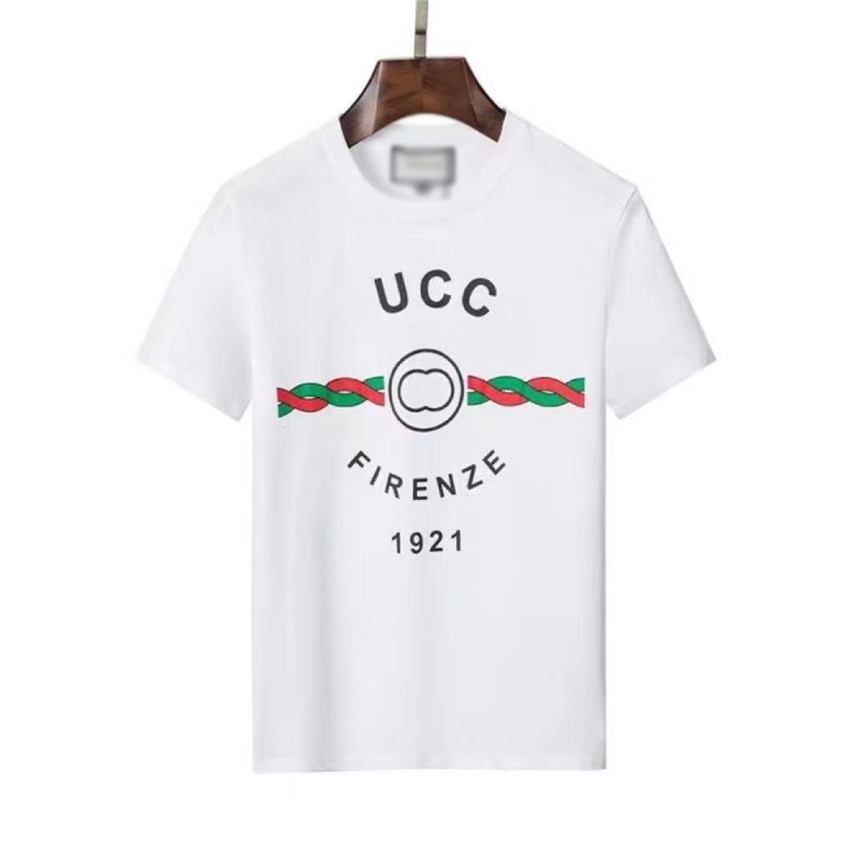 

Famous Mens Quality T Shirt Letter Print Round Neck Short Sleeve Black White Fashion Men Women Quality Tees23ss, Customize