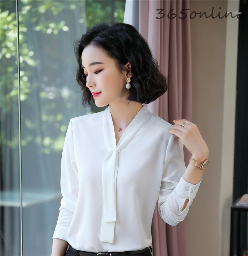 

Novelty White Formal OL Styles Women Blouses And Shirts Long Sleeve Office Ladies Work Wear Blouse Female Blusa Tops Clothes Women, Blue blouse