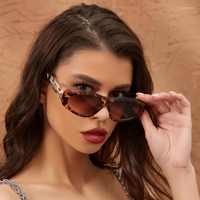 

Sunglasses Fashion Small Cat Eye Women's Trend Cateye Chain Leg 2022 Sun Glasses For Ladies Black Shades SunglassSunglassesSunglasses
