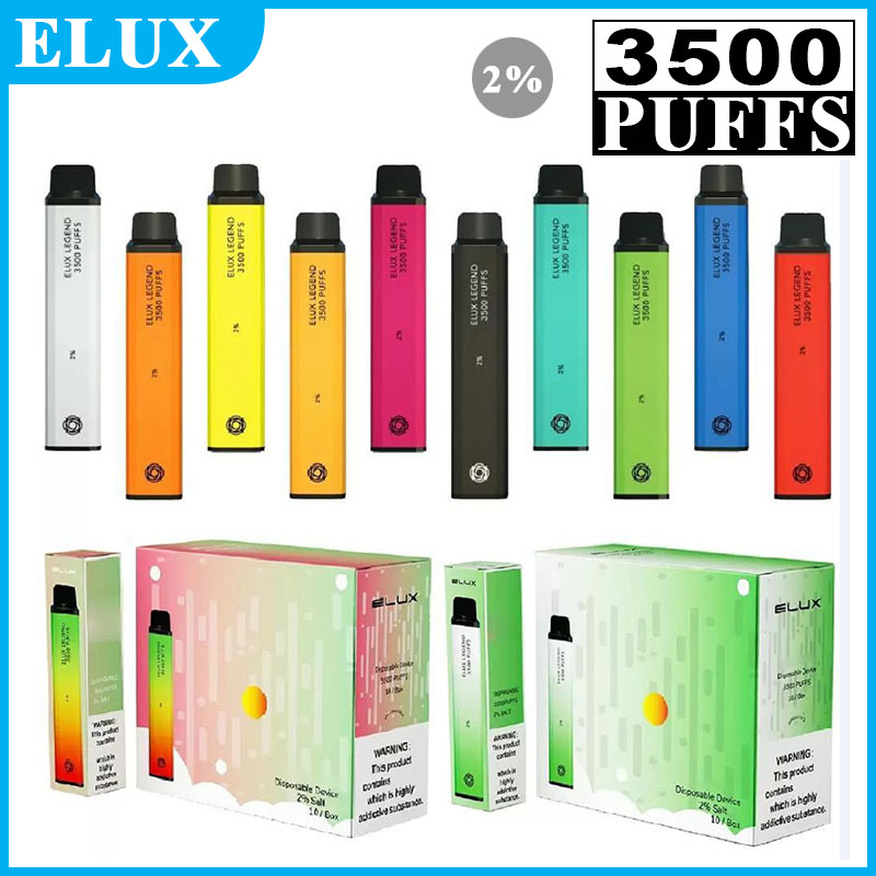 

Elux legends 3500 Disposable E cigarettes Vape Pen 10ml 1500mAh Battery Vaporizer Stick 2% Prefilled esco bars high quality bang xxl randm tornado