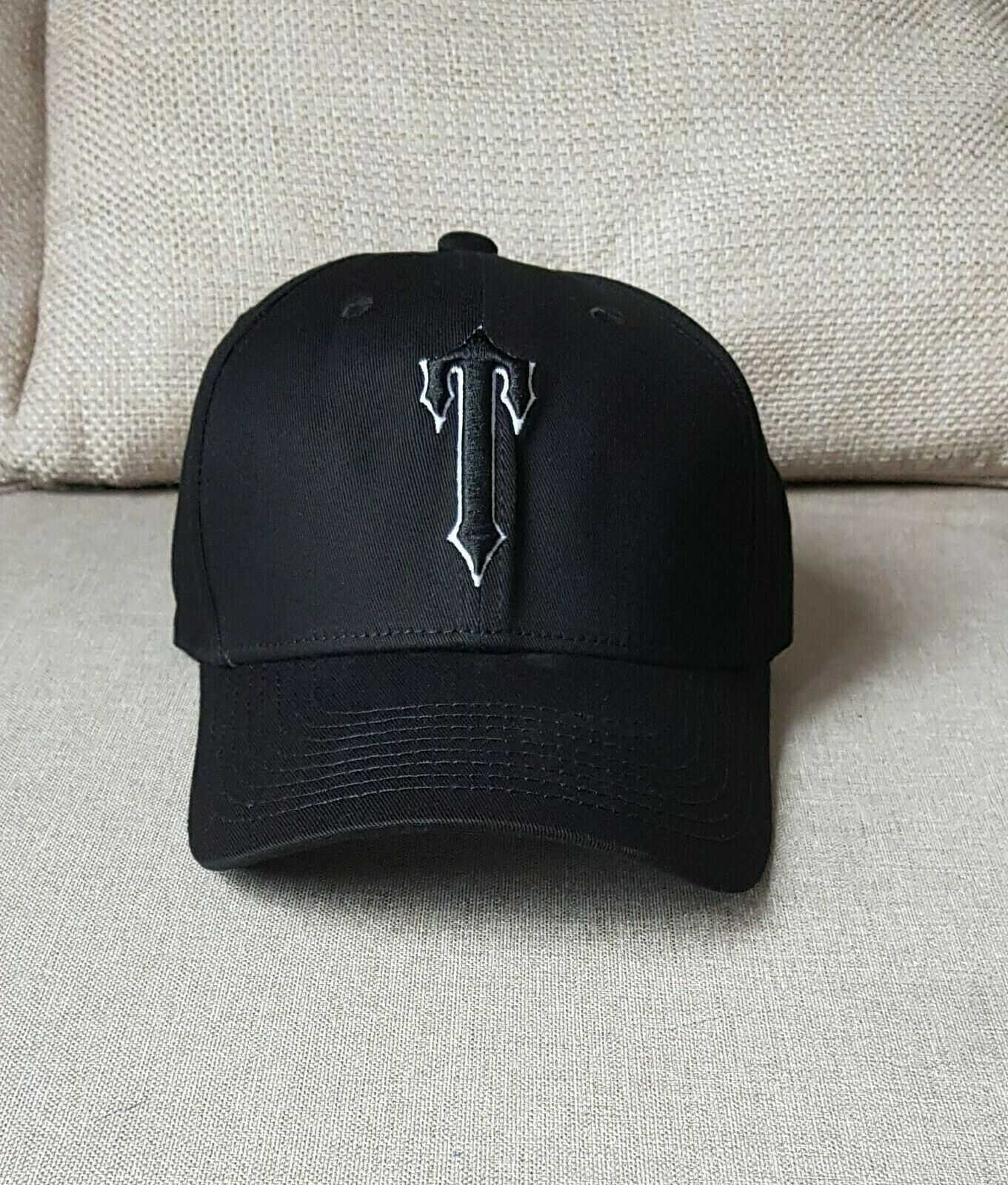 

2022 Trapstar Irongate Cap Hat Baseball Black\\White T Strap Back BNWT