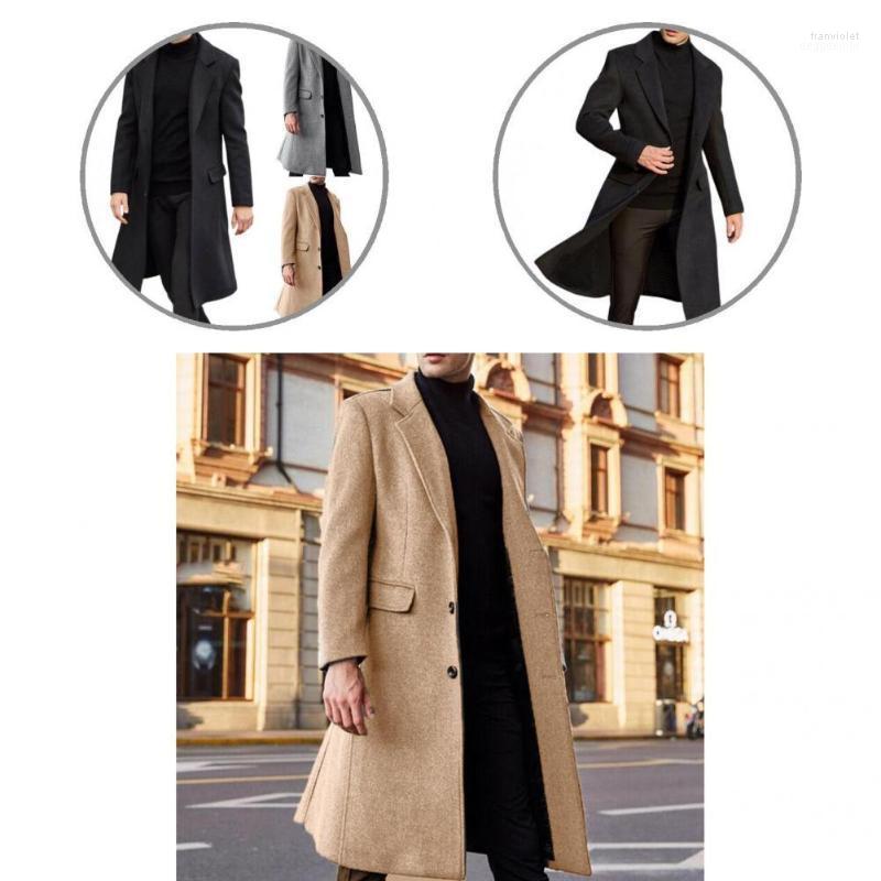 

Men's Trench Coats Business Stylish All Match Men Coat Warm Cool For Street Fran22, Khaki