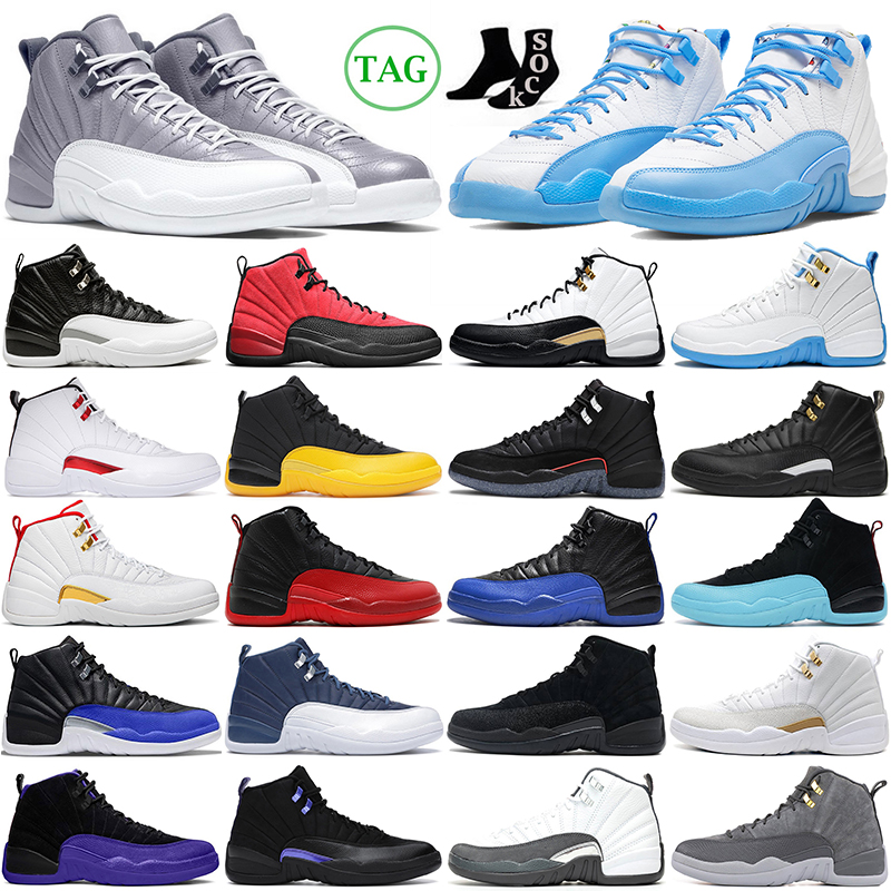 

Stealth 12 12s Mens Basketball Shoes Playoffs 2022 Hyper Royal Cherry Indigo Utility Royalty Taxi Men Trainers Outdoor Sports Sneakers, 12s gym red