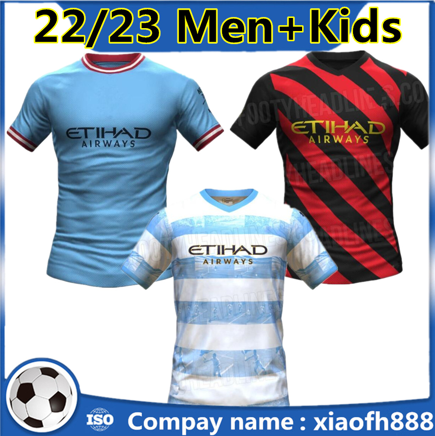 

21 22 23 GREALISH soccer jerseys STERLING G. JESUS FERRAN MAHREZ DE BRUYNE foden 2021 2022 2023 MANS CITIES football shirt uniforms men + kids kit sets 888, Black