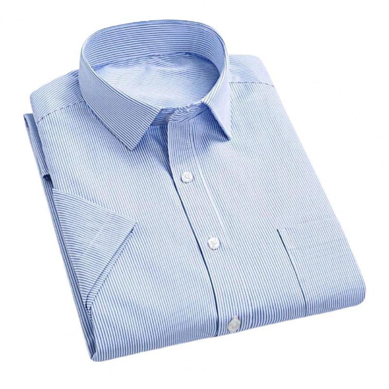 

Men's Dress Shirts Autumn Men Shirt Long Sleeve Striped Plus Size Breathable Wedding Party Formal Business BanquetMen's, Blue