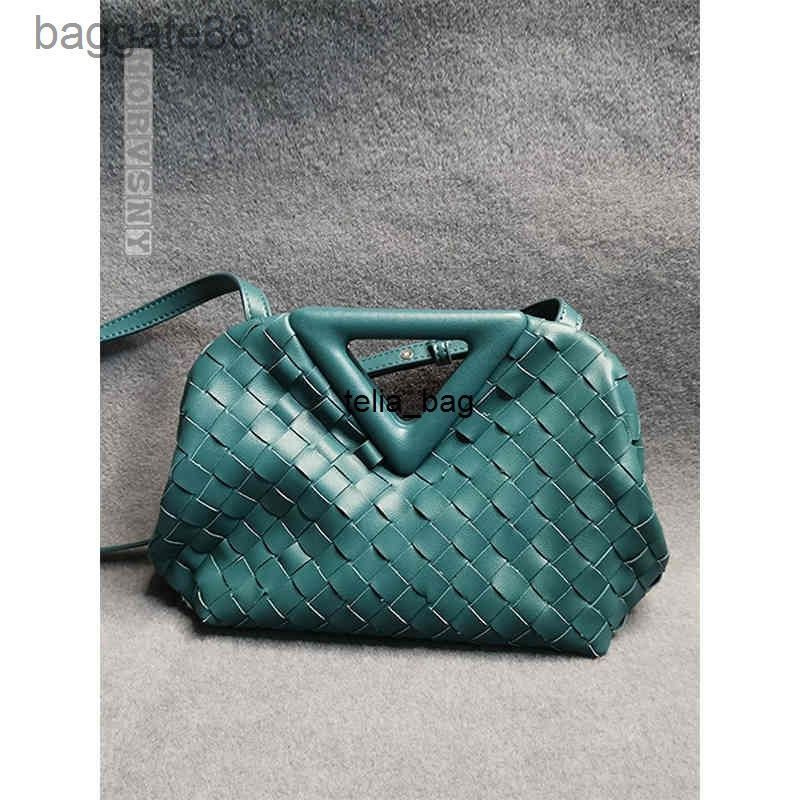 

2023 Handbags Women Bottegas Bags Bag Classic Inverted Designer Triangle Bag Luxury Female Autumn Baojiadie the Woven Women's One Shoulder, Apricot trumpet