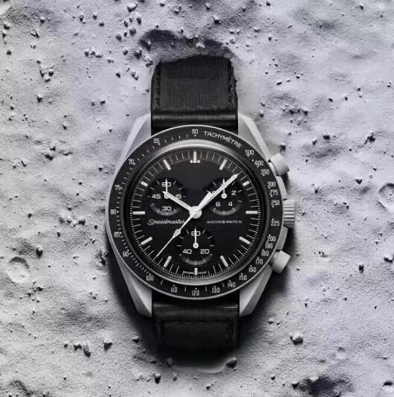 

Bioceramic Moonswatch Swiss Quqrtz Chronograph Mens Watch SO33R100 Mission To Mars 42mm Real Fiery Red Ceramic White Dial Nylon With Box Super Edition Puretime C3, Water proof