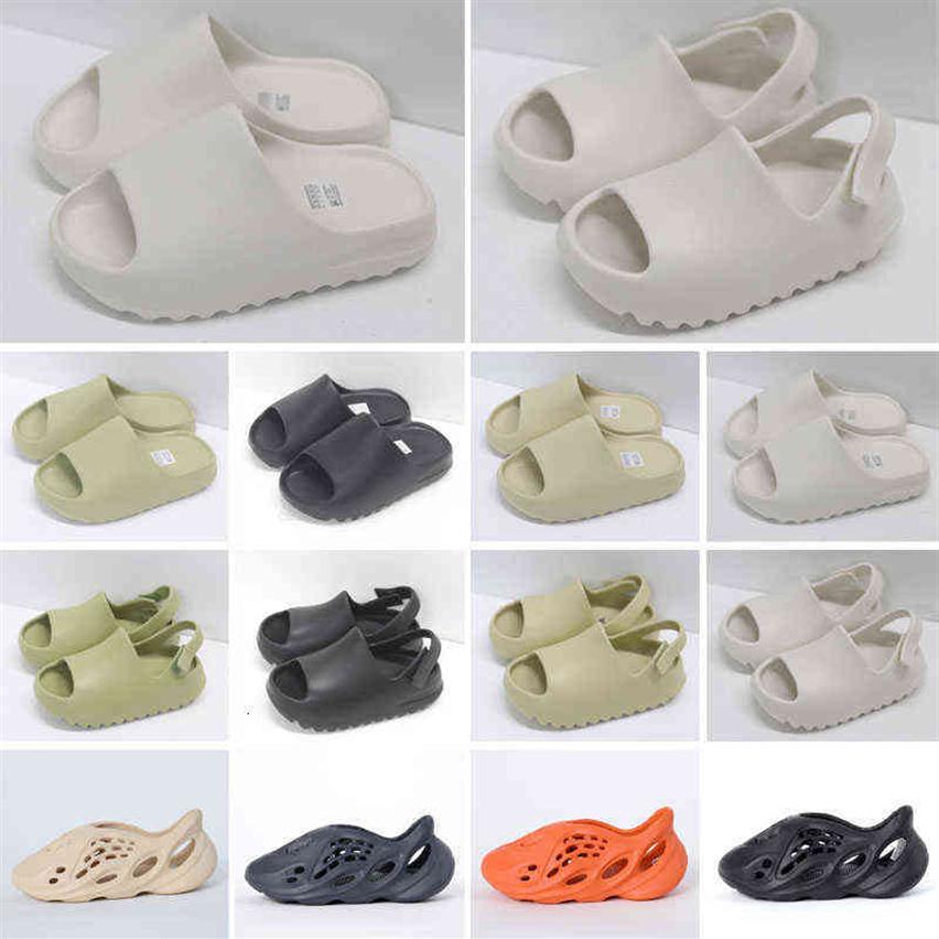 

Fashion EVA Foam Runner Kan Slides Toddlers Infants Kids Childrens Slippers Triple Red White Black Desert Sand Bone Resin Sandals 359Q, Color 3