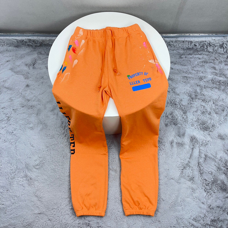2022 Autumn Winter Europe Splash Ink Porperty of Pants Pencils Trousers Casual Drawstring Sweatpants Men Women Jogger Slim Fit