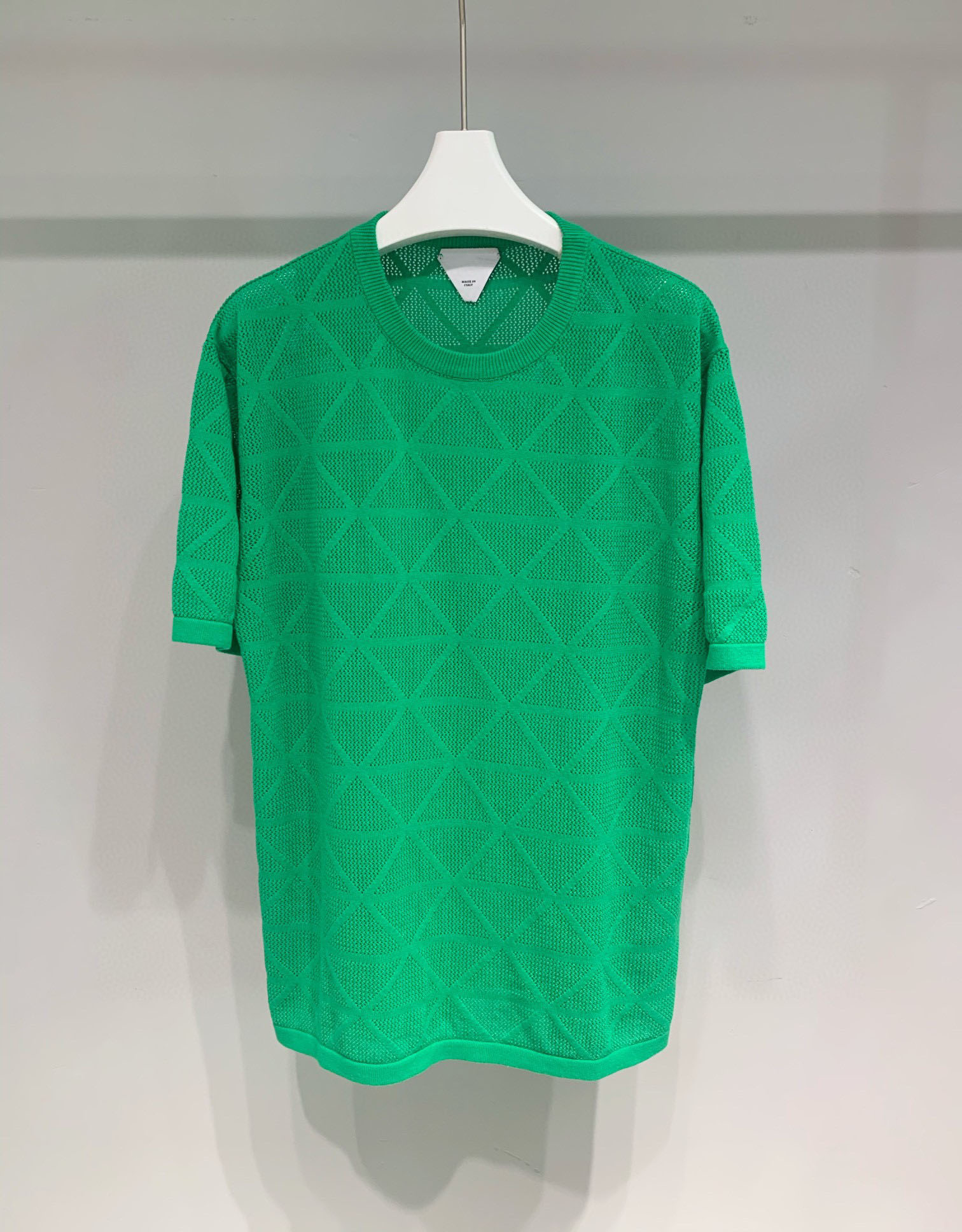

2022 early summer knit green 100%cotton man and woman casual t-shirt