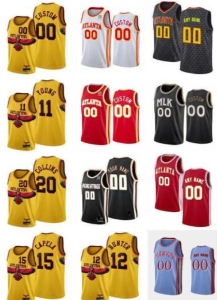 

75th Custom Jersey Atlanta''Hawks''Men Women Youth 22 Cam Reddish 6 Lou Williams 0 Delon Wright 13 Bogdan Bogdanovic Basketball Jerseys, Color
