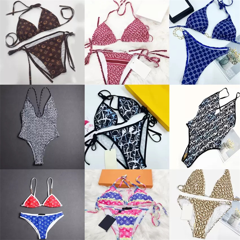 Women's Swimwear Bikini Lettering Summer Beach Vacation Fashion Designer Swimwear Clothing-image-757023535