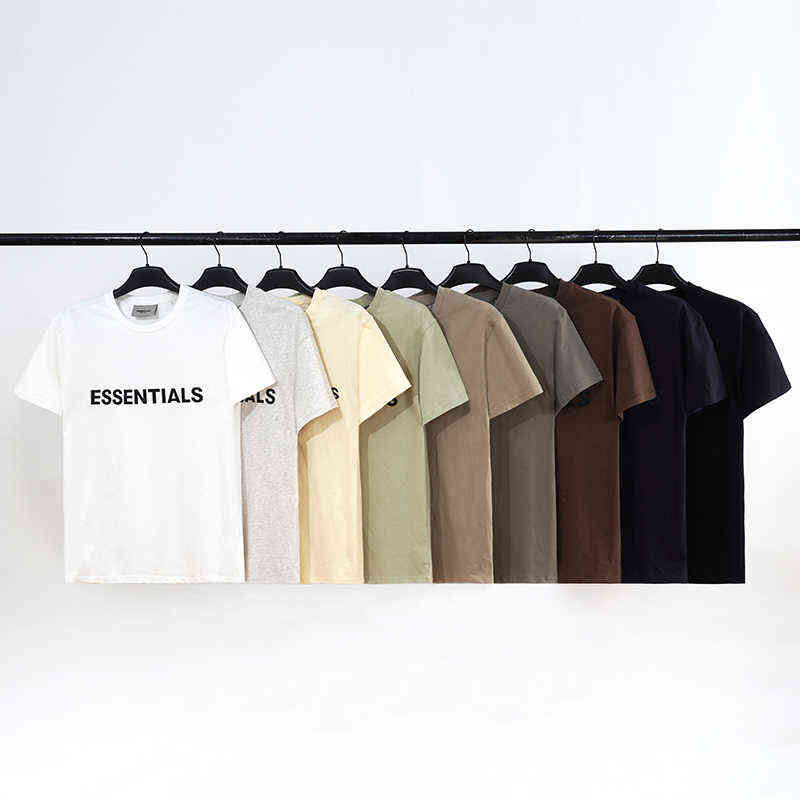 Fashion Essentials Designer Couples t shirts Fog Double Thread Short Sleeve Men's Brand Cotton High Street Loose Round Neck T-shirt Women