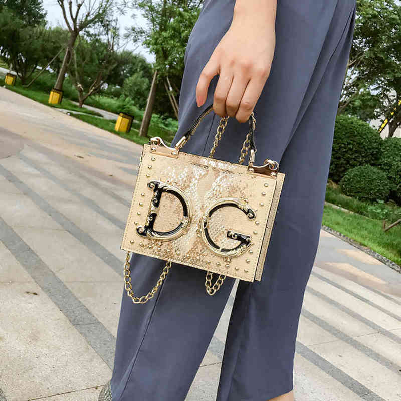 

Women's Designer Bags Highest Quality Metal Rivet Letter Shoulder Bag Messenger Handbag Wholesale, Blue