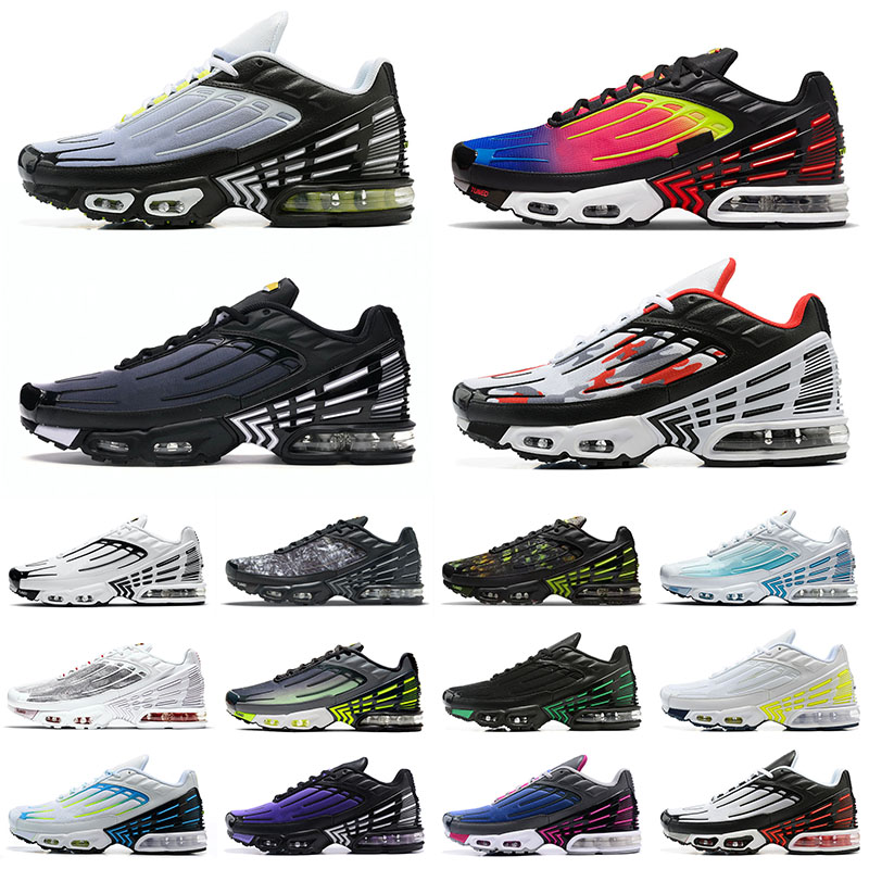 

Newest 2022 tn plus 3 running shoes for men trainers Obsidian Laser Blue Black White tns sports sneakers Wolf Grey Topography Pack Purple Nebula Crater women size 36-46, 39-46 ligh smoke grey metallic silver
