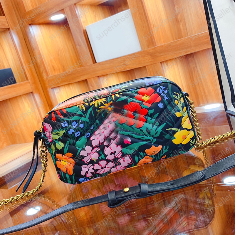 

Luxury Designer Bag Chain Handbag Artwork Leather Shoulder Bags Fashion Crossbody Women Wallet High Quality Purse Flower Printed Clutch, Increase freight