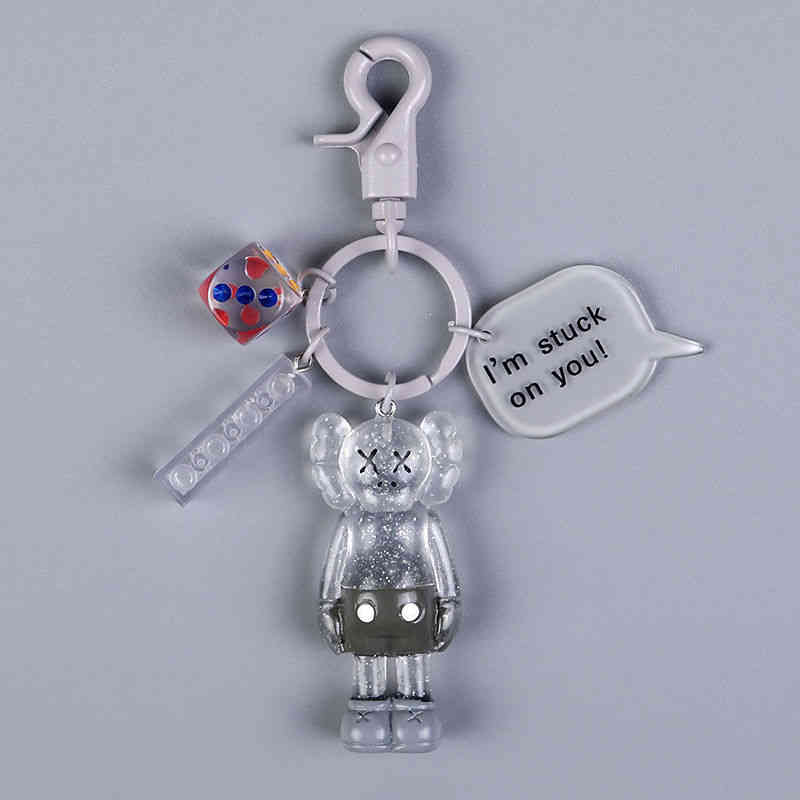 

Designer Sneaker Leather Silicone Keychains Fashion Kaws Men and Women Lovely Creative Personality Couple Pendant Car Key Ring Chain Schoolbag Pendant