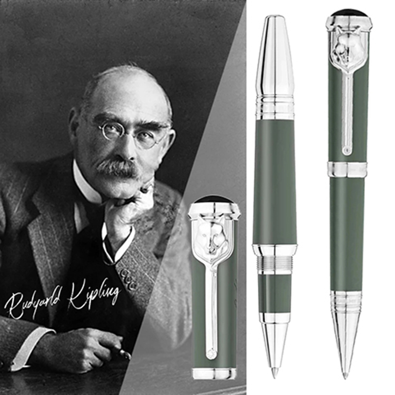 

Luxury Design Pen Writer Rudyard Kipling Jungle Green Limited Edition Signature Rollerball Ballpoint Pens Office School Stationery Top Gift, As pic show