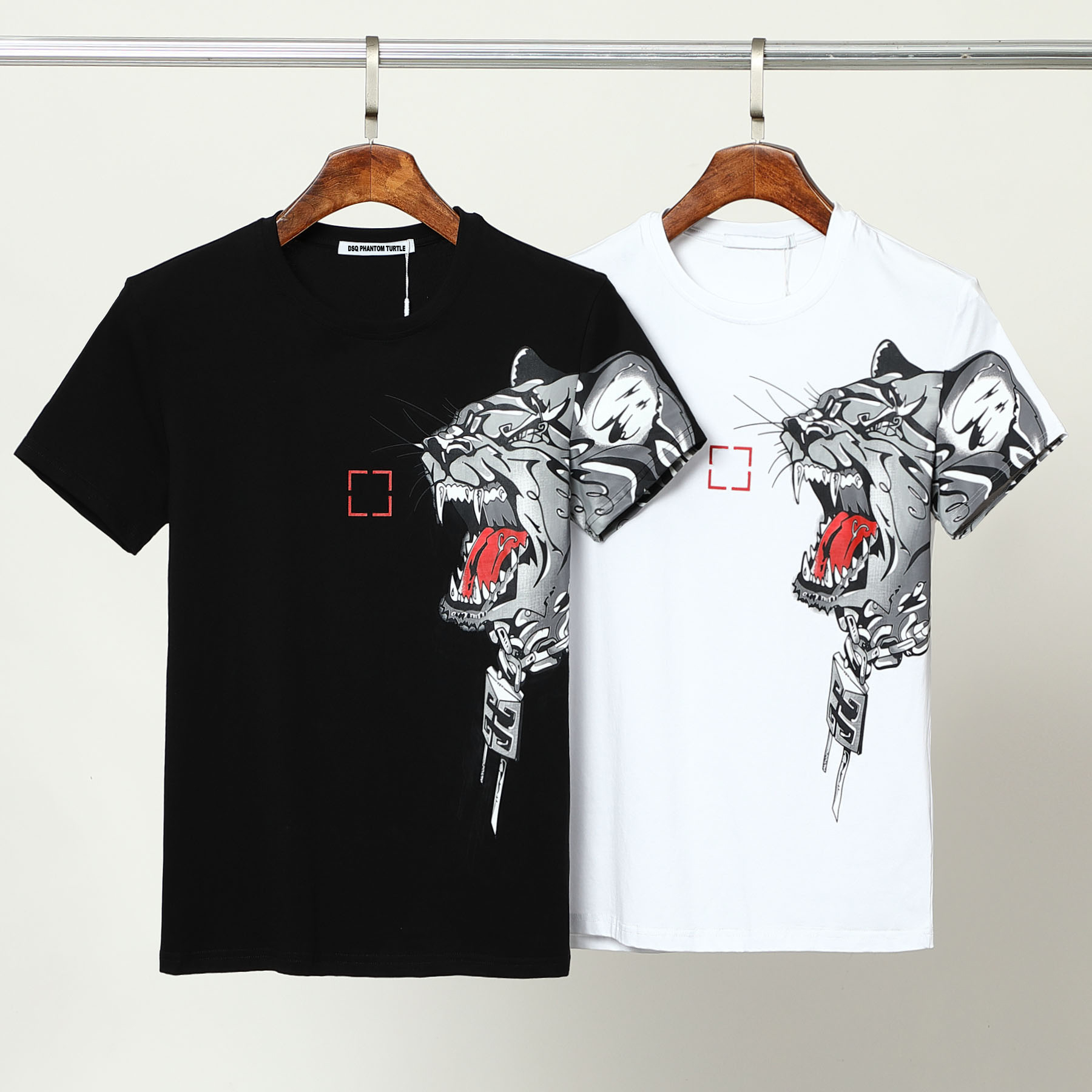 DSQ PHANTOM TURTLE 2022SS New Mens Designer T shirt Paris fashion Tshirts Summer T-shirt Male Top Quality 100% Cotton Top 1137