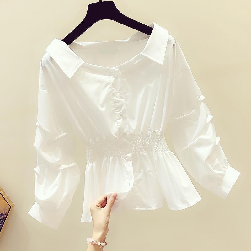 

Women' Blouses & Shirts Women Spring Autumn Fashion Long Sleeve Female Single Breasted Casual Ladies Solid Color Slim Z176Women, Black