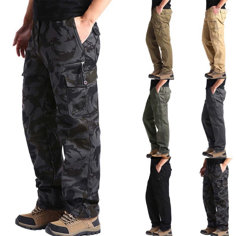 

Men's Pants White L Mens Fashion Casual Multi Pocket Zipper Buckle Male Cargo Outdoor Tooling PantsMen's Bert22, Black