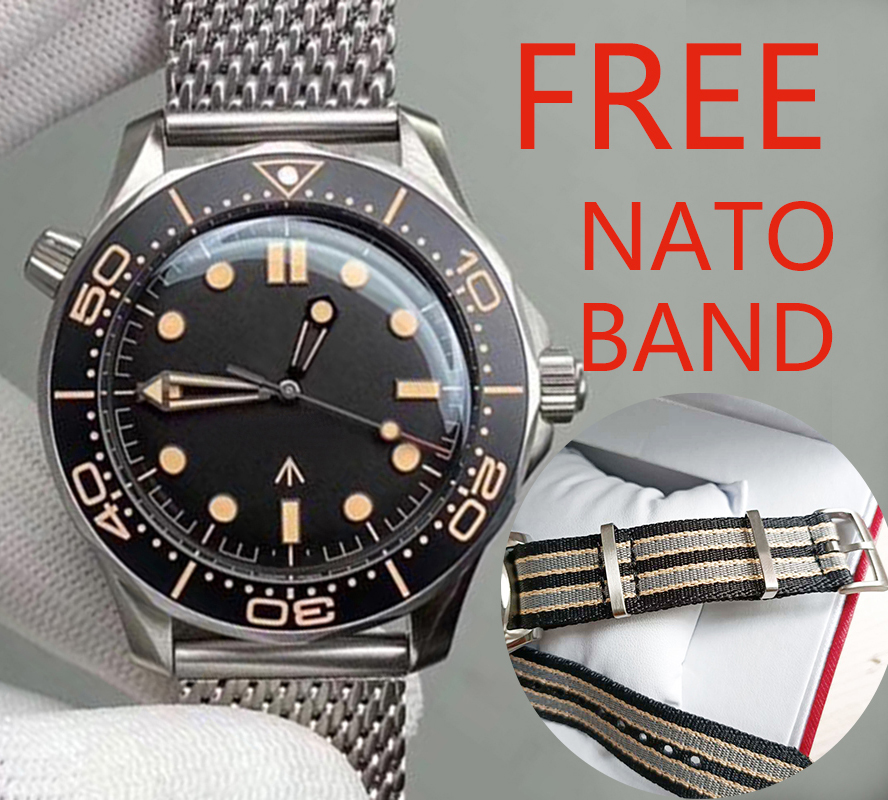 

Free Nato Band No time to die Mens Watches Ceramic Bezel Automatic Movement Mechanical Goods Orologio James Bond 007 watch montre de luxe 300m Wristwatches, Make 50m waterproof