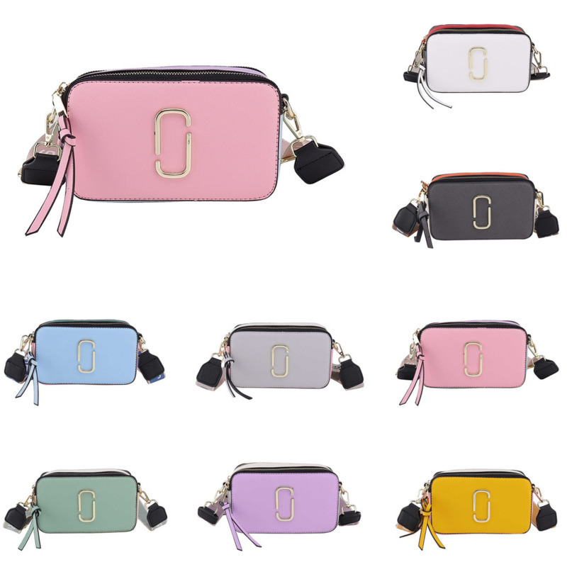 

Retail Women Bags New 2022 Contrast Color Small Square Bag Trend Letter Single Shoulder Messenger Bag, Pink