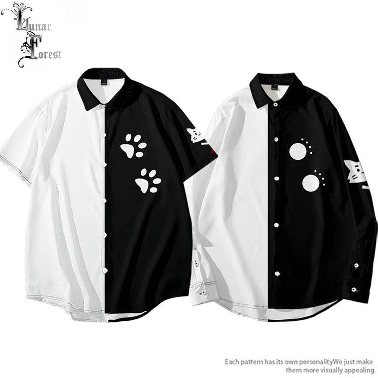 

Men's Casual Shirts VTuber Ookami Mio 3D Printing Unisex Shirt Women/Men Cool Loose Button Streetwear Overclothes OversizeMen's