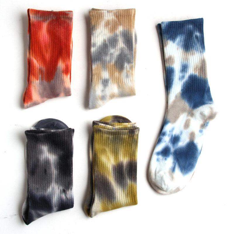 

Men's Socks High QualityHighlight Dye Men Women Trend Hip Hop Novelty Skateboard Fashion Happy Funny Original Tie SocksMen's