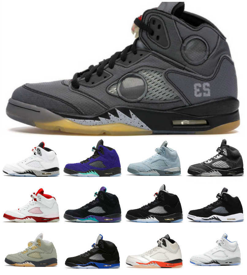 

Jumpman Racer Blue 5 5s Basketball Shoes Men Easter Sail Oreo White Cement Stealth Black Metallic Silver Alternate Grape Bluebird Green Bean, Bubble package bag