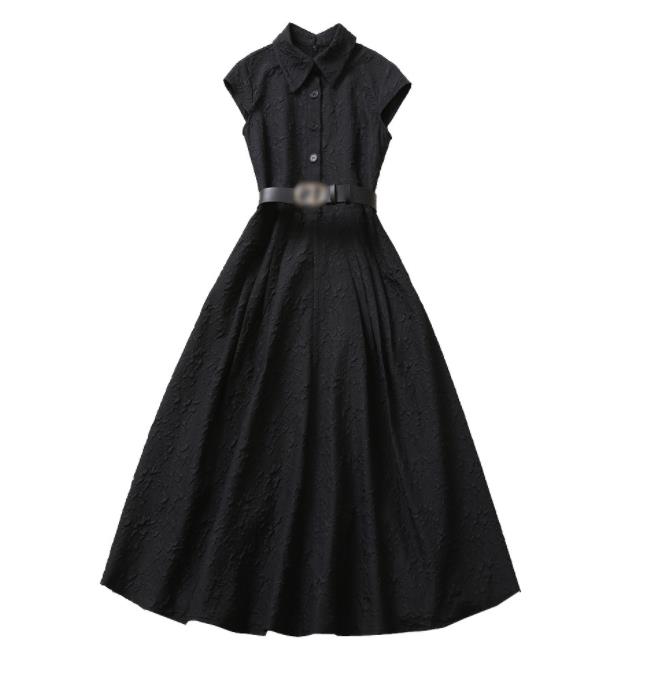 71 2022 XL Robe de piste à manches courtes Prom Femmes Vêtements Coton Flora Imprimer Col à revers Polyester Été Automne Haute Qualité Paillettes