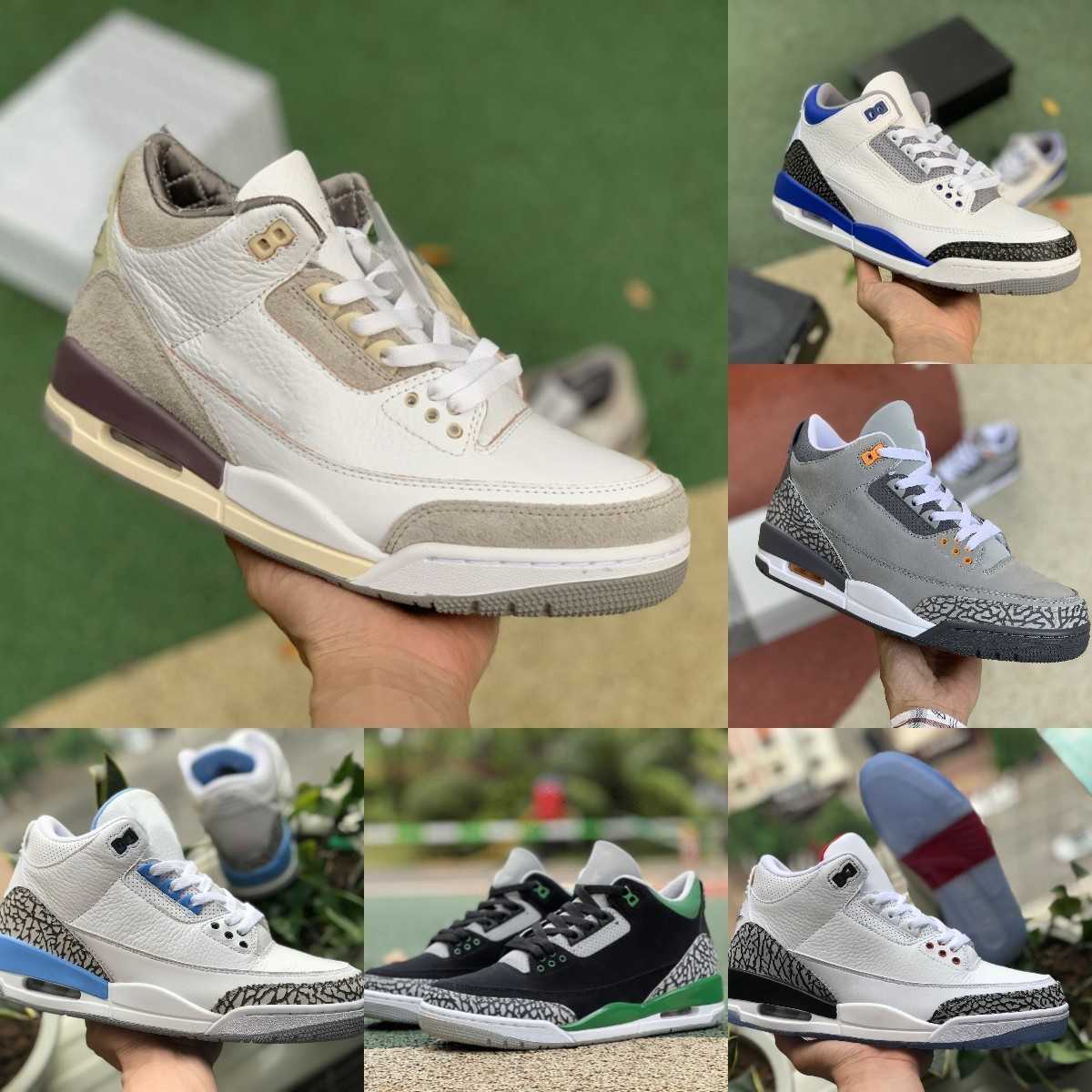

Jumpman Racer Blue 3 3S Basketball Shoes Mens Cool Grey A Ma Maniere UNC Fragment FREE THROW LINE Black Cement Pure White Court Purple Trainer Designer Sneakers, Please contact us