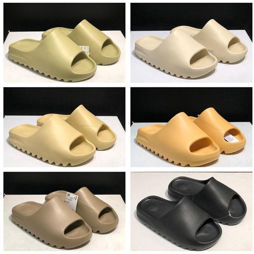 

2021 Slides Slippers Foam Runner Desert Sand Triple Black Bone White Resin Slide Sandal Mens Slipper With Box225r, B7