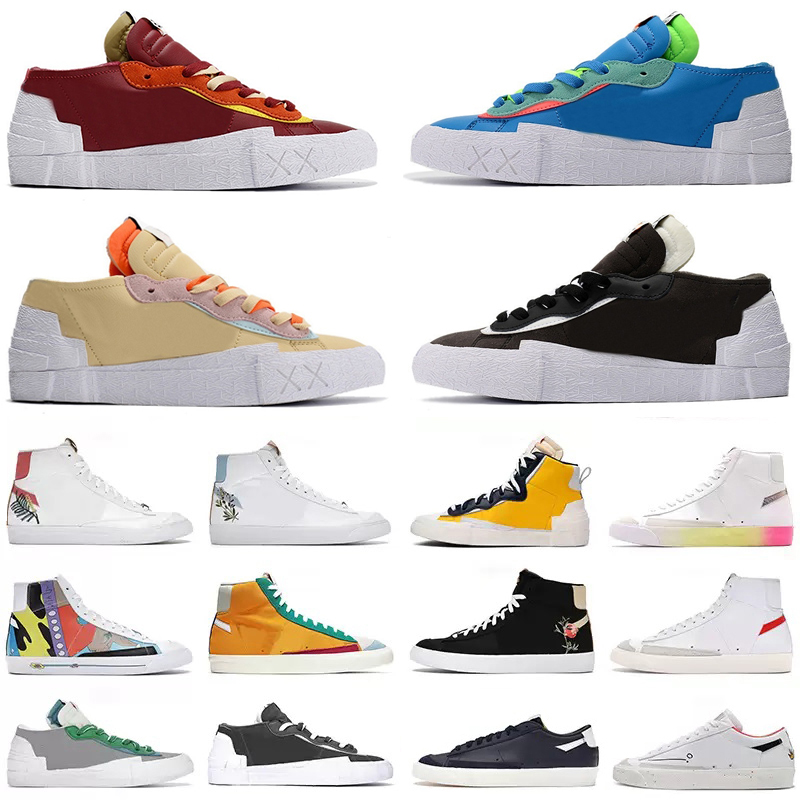 

Blazer Mid 77 Vintage Men Women Running shoes Sneakers British Grey Black White Neptune Purple Dusk Reed Catechu Low Classic mens trainers sports platform shoe, Color#36