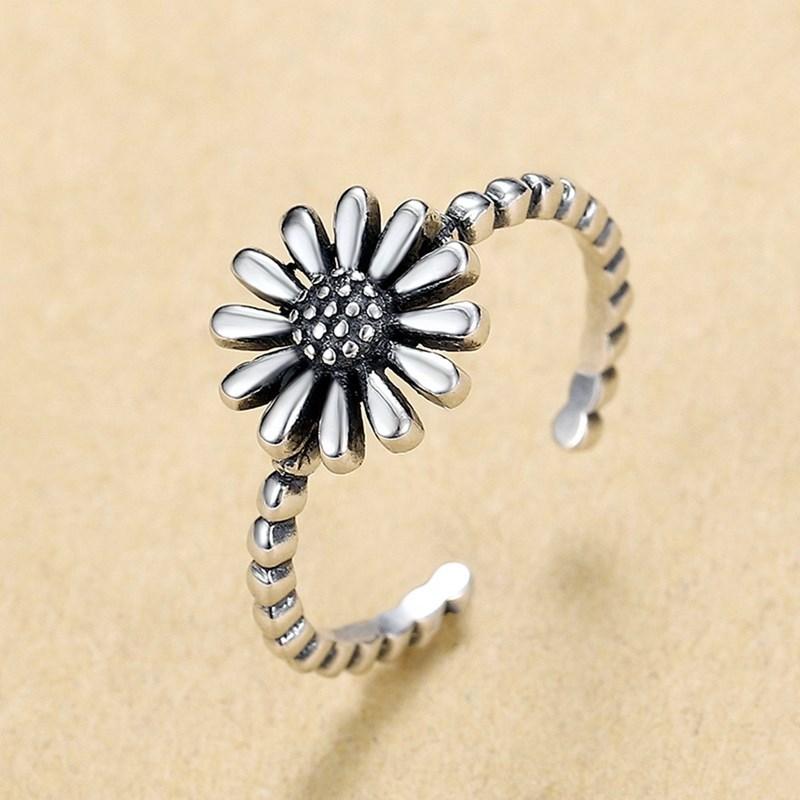 

Wedding Rings Bohemian Creative Sunflower For Women Vintage Knuckle Finger Ring Trend Geometric Jewelry 2022Wedding
