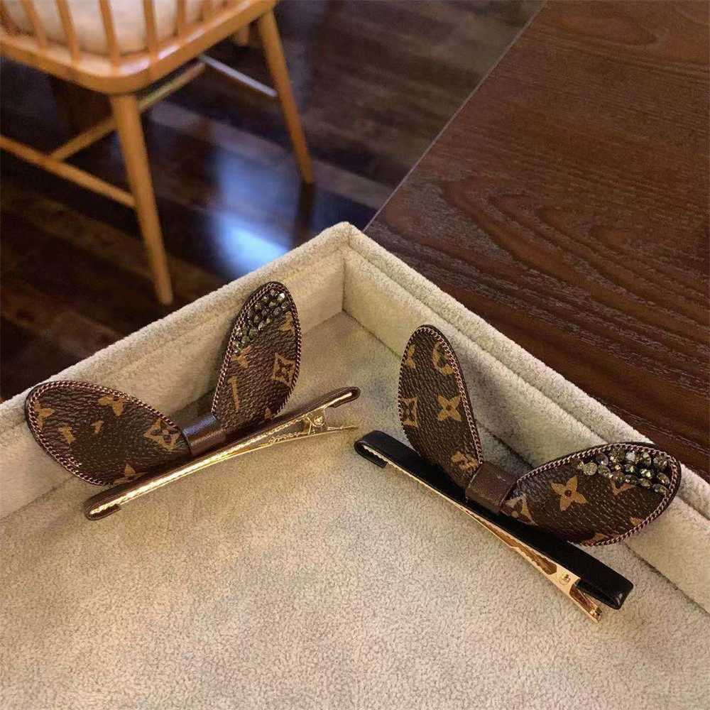 

Korean Fashion PU Girls Hairpin Butterfly Cat Ear Bow Hair Pin Lovely Children's Leather Headdress Brithday Party Barrettes Princess Accessories Supplies T30KPCB, Tortoise