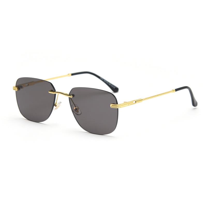

Sunglasses 2022 Rimless Polarized For Men Driving Retro Metal Frame Ladies TAC Lens Sun Shades Glasses UV400