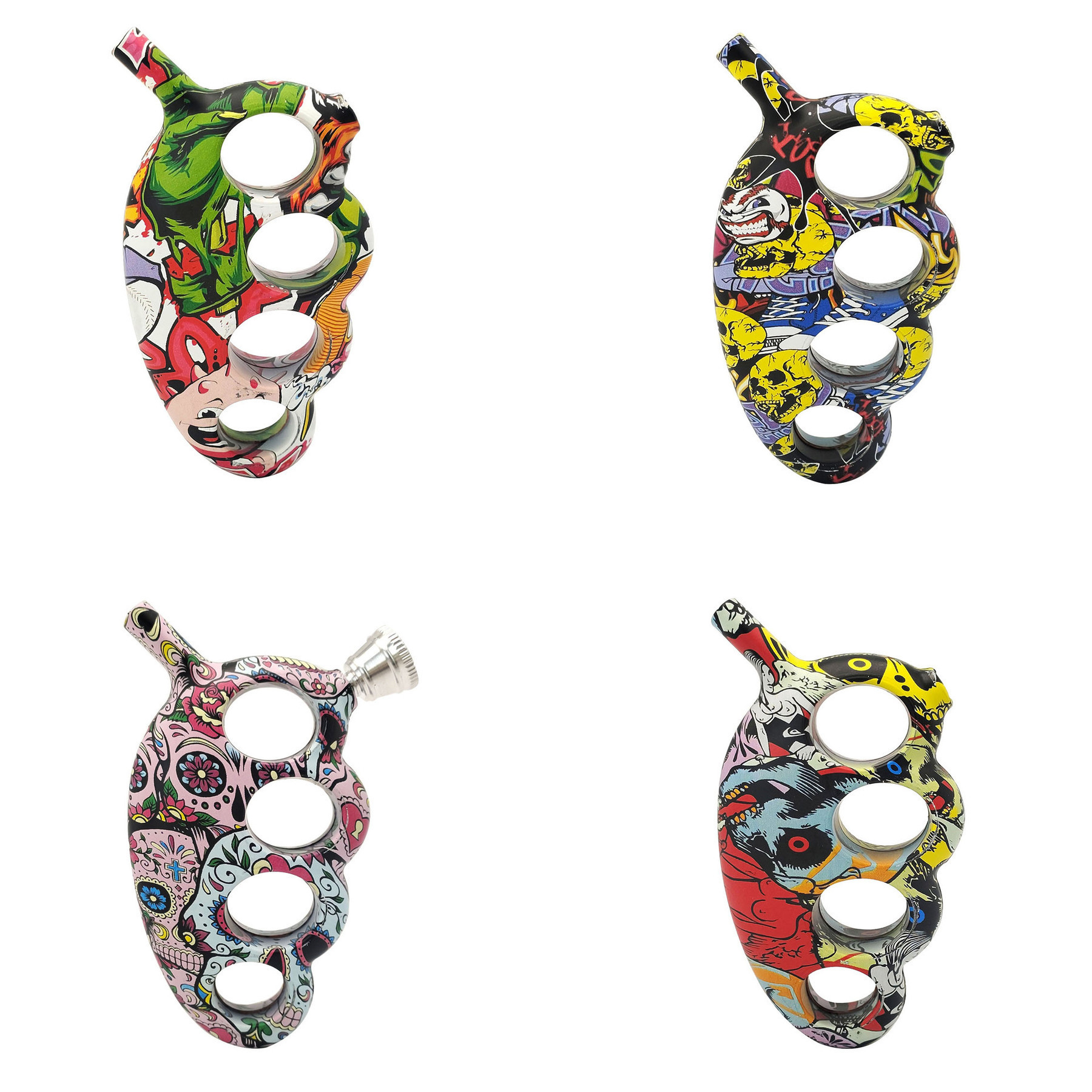 

Smoking pipe plastics knuckle bubbler refers to the tiger shaped portable filter water pipes