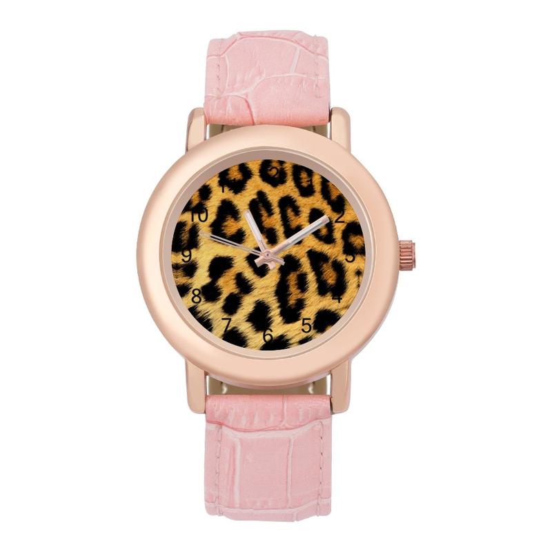 

Wristwatches Leopard Print Quartz Watch Fashion Animal Stylish Ladies Wrist Steel Office Wideband WristwatchWristwatches, Style