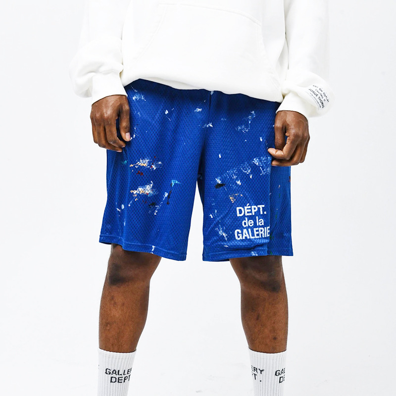 Designer Mens Shorts Gallerydept color handpainted splash printing high street ins American fashion brand casual Mesh Shorts