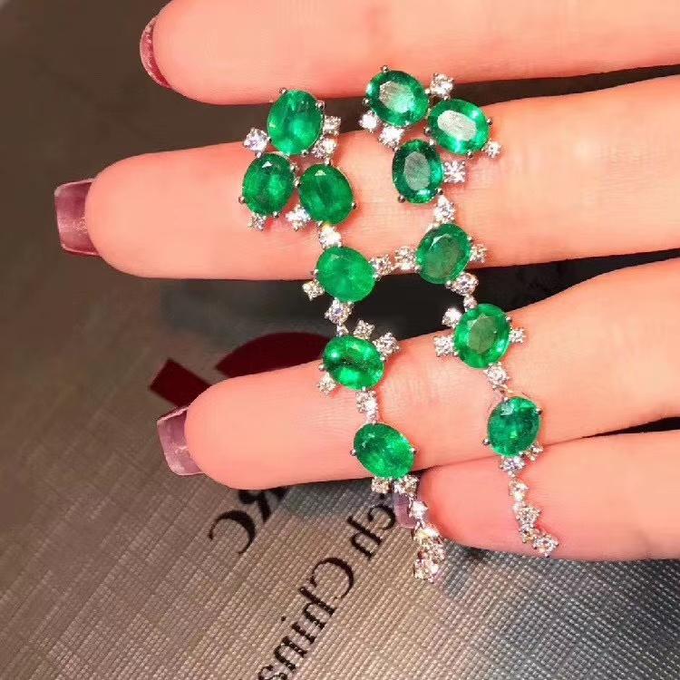 

Dangle & Chandelier MeiBaPJ Natural Emerald Gemstone Luxurious Drop Earrings Real 925 Silver Fine Charm Wedding Jewelry For WomenDangle